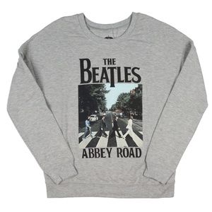 The Beatles Graphic Abbey Road Long Sleeve Soft Lightweight Crewneck Sweatshirt